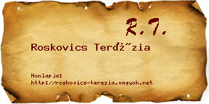 Roskovics Terézia névjegykártya