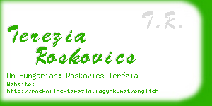 terezia roskovics business card